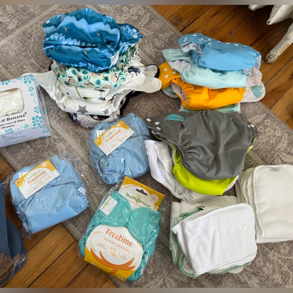 BumGenius Diaper Covers - Blue, Gray, Yellow, White